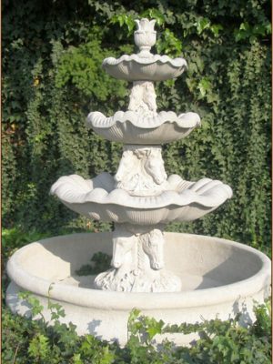HORSE FOUNTAIN 3-TIER W55 BASIN